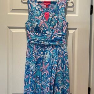 Lilly Pulitzer Blue and Pink Maxi Dress